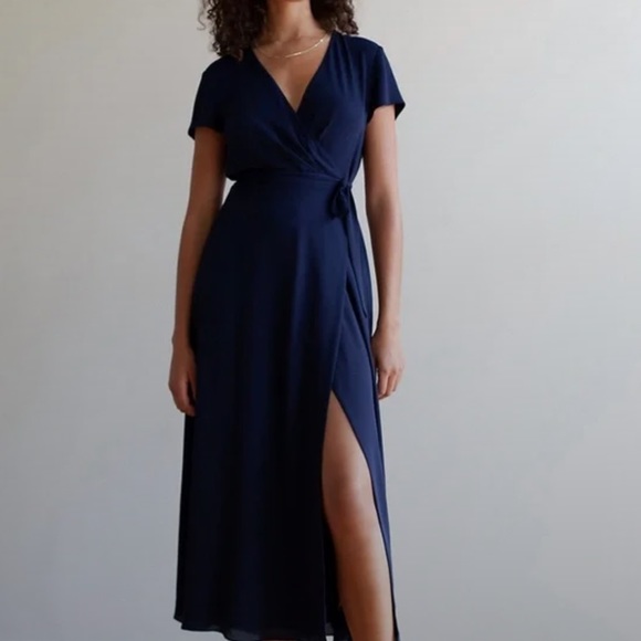 Babaton Dresses & Skirts - Babaton | size S | Maxi Slit Dress | Navy